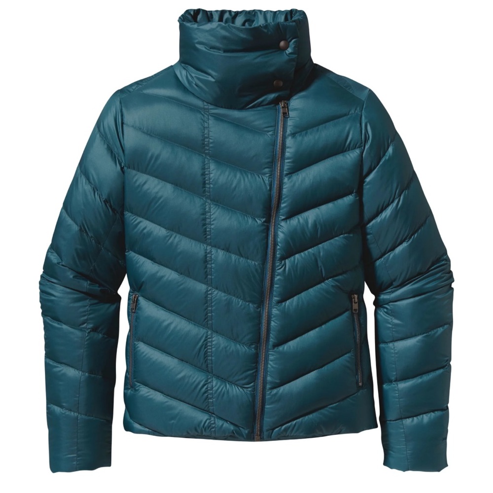Patagonia® Worn  Size Small W's Prow Jacket Teal Puffer Jacket